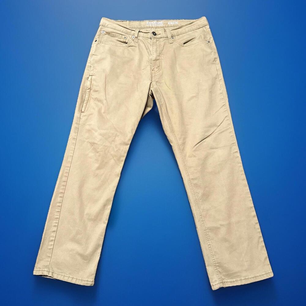 Levi's Signature Athletic Fit Jeans Men's‎ 34x30 Beige